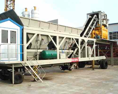 Mobile concrete mixing plant in Thailand