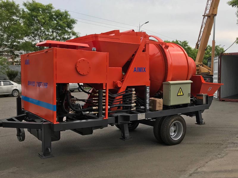 mobile concrete mixer pump