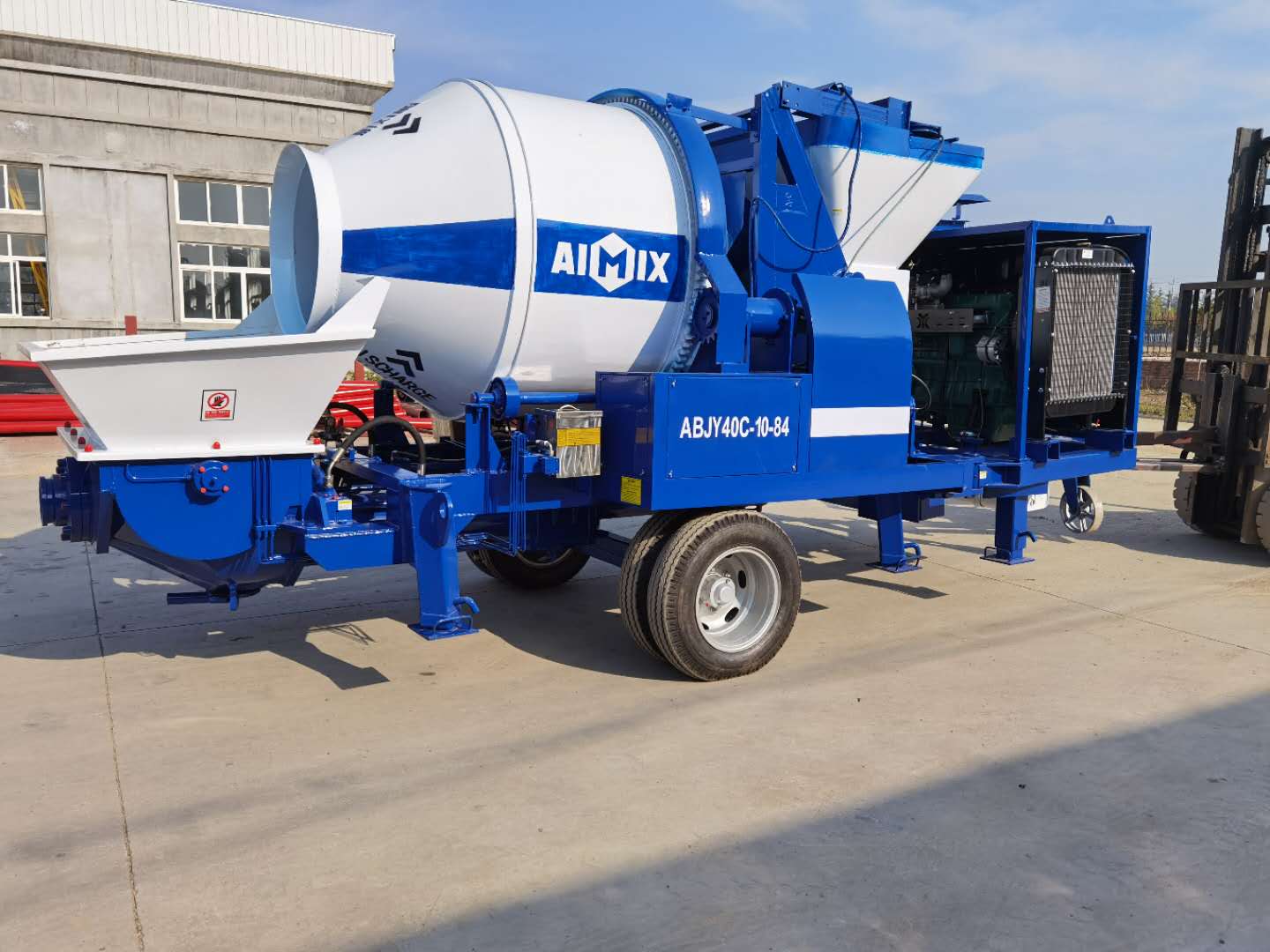 concrete mixer pump trailer