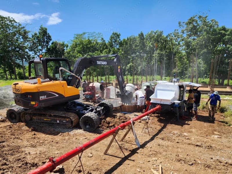 Concrete Trailer Pump for Construction Project