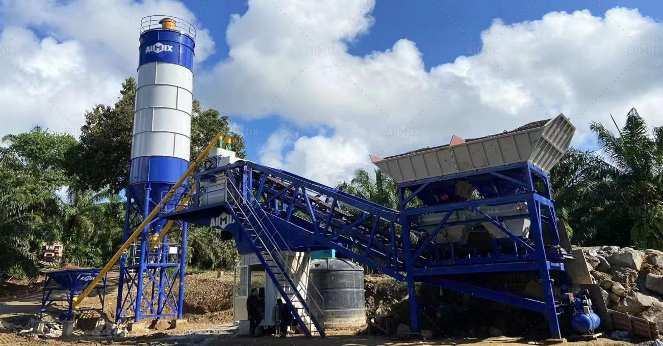 AJY35 mobile concrete mixer plant for Malaysia