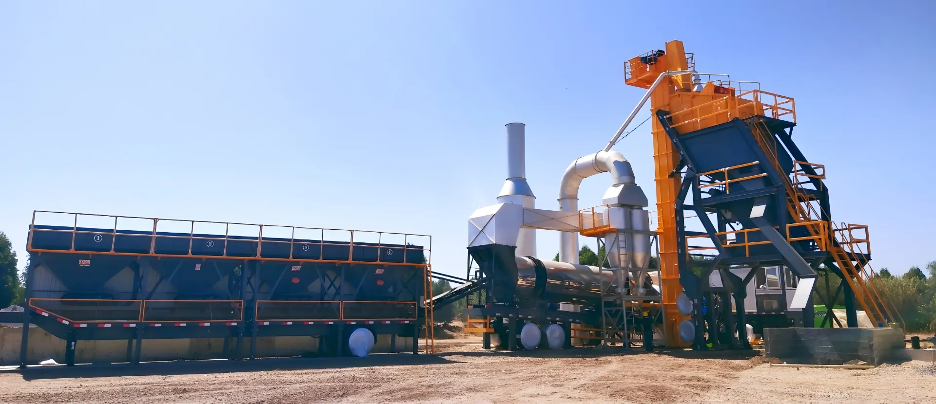 ALYQ90 eco-friendly mobile asphalt plant for road construction industry